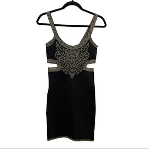 Black Marciano Bandeau XS Mini Dress